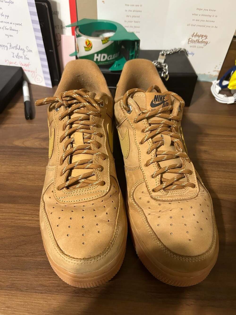 Nike Air Force 1 '07 WB Size 10 Flax Wheat Brown CJ9179-200